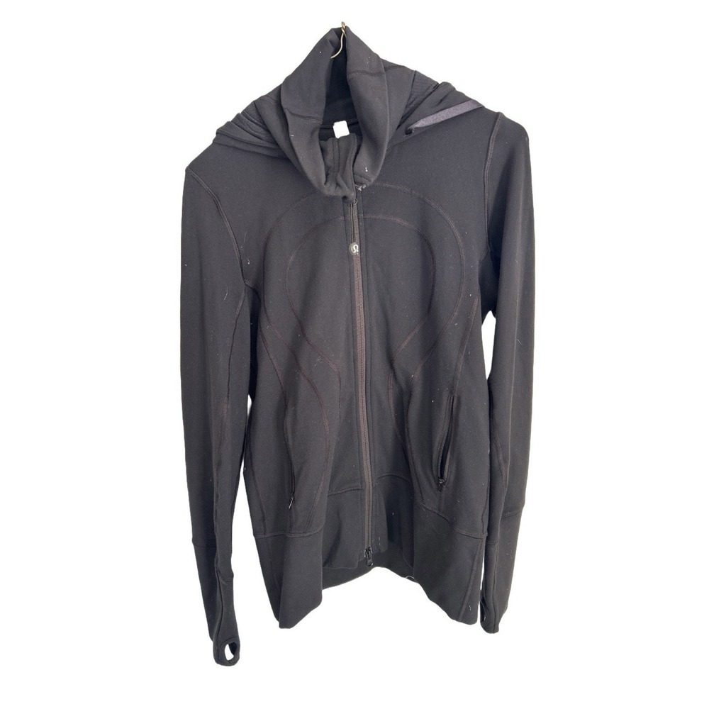 Lululemon Scuba Full Zip Hoodie Women's Size 6 Black Athletic Jacket Sweatshirt